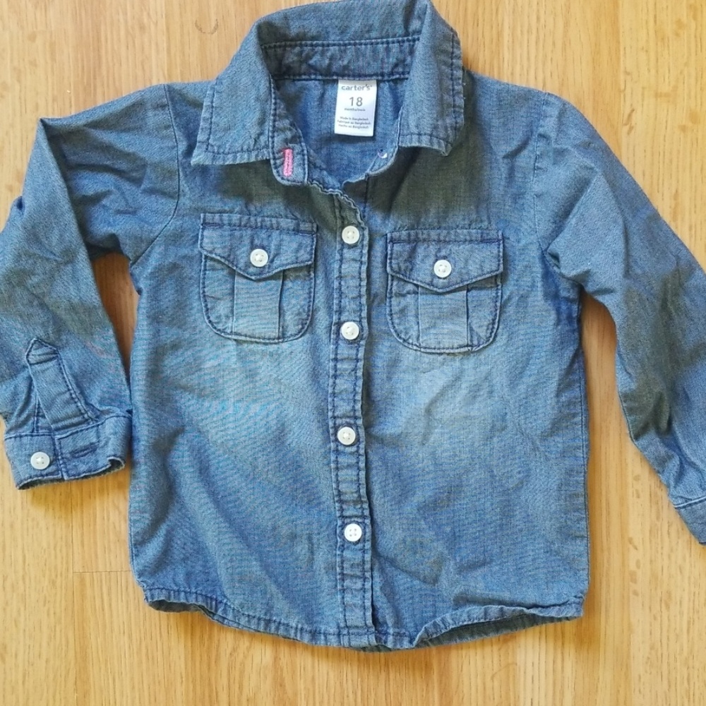 Girls denim button down